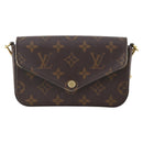 LOUIS VUITTON Monogram Multi Pochette Felicie Pouch Khaki M80091 LV Auth 174165A-13