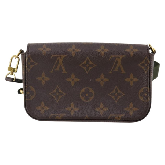 LOUIS VUITTON Monogram Multi Pochette Felicie Pouch Khaki M80091 LV Auth 174165A