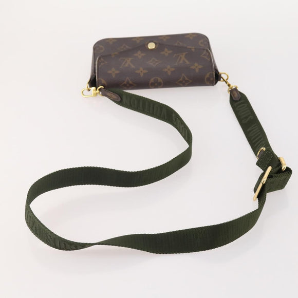 LOUIS VUITTON Monogram Multi Pochette Felicie Pouch Khaki M80091 LV Auth 174165A