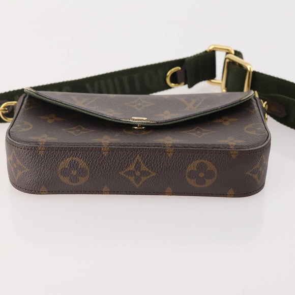 LOUIS VUITTON Monogram Multi Pochette Felicie Pouch Khaki M80091 LV Auth 174165A