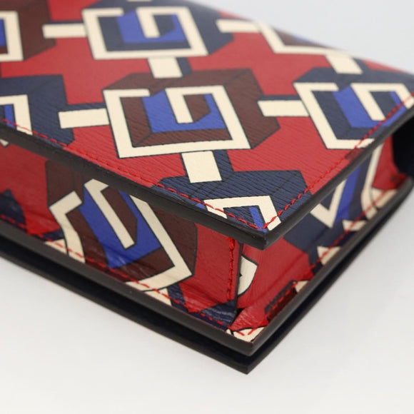 GUCCI Speelkaartenhouder Geometrische G PVC Rood Blauw Authentiek 174169SAM