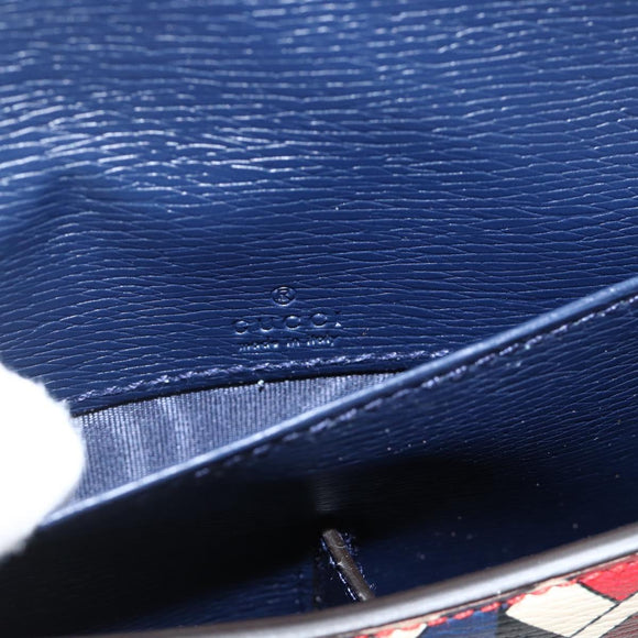 GUCCI Playing Cards case Geometric G PVC Red Blue Auth 174169SAM