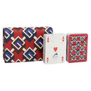 GUCCI Spielkartenetui Geometric G PVC Rot Blau Original 174169SAM-1