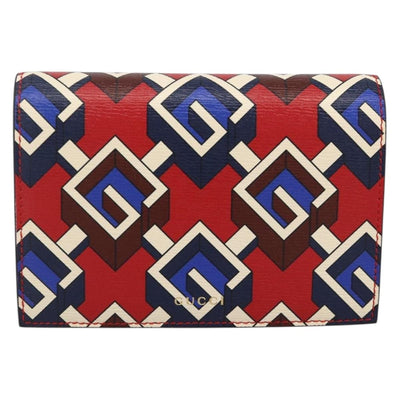 GUCCI Playing Cards case Geometric G PVC Red Blue Auth 174169SAM - 0