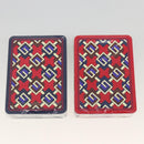 GUCCI Playing Cards case Geometric G PVC Red Blue Auth 174169SAM-22
