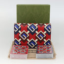 GUCCI Playing Cards case Geometric G PVC Red Blue Auth 174169SAM-12