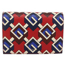 GUCCI Speelkaartenhouder Geometrische G PVC Rood Blauw Authentiek 174169SAM-13