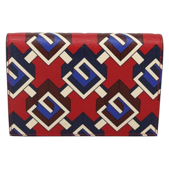 GUCCI Playing Cards case Geometric G PVC Red Blue Auth 174169SAM