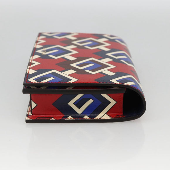 GUCCI Spielkartenetui Geometric G PVC Rot Blau Original 174169SAM