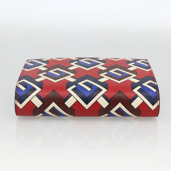 GUCCI Playing Cards case Geometric G PVC Red Blue Auth 174169SAM