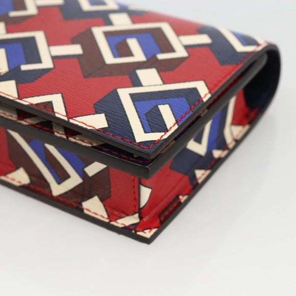 GUCCI Playing Cards case Geometric G PVC Red Blue Auth 174169SAM