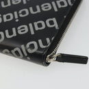 BALENCIAGA Long Wallet Leather Black Silver 594317 Auth 174172A-15