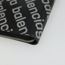 BALENCIAGA Long Wallet Leather Black Silver 594317 Auth 174172A-16