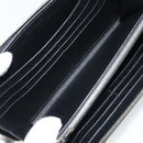 BALENCIAGA Long Wallet Leather Black Silver 594317 Auth 174172A-19