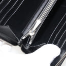 BALENCIAGA Long Wallet Leather Black Silver 594317 Auth 174172A-20