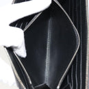 BALENCIAGA Long Wallet Leather Black Silver 594317 Auth 174172A-10
