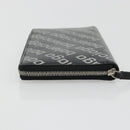 BALENCIAGA Long Wallet Leather Black Silver 594317 Auth 174172A-4