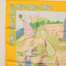 HERMES Carre 90 Scarf ""COSTUMES DES DEPARTEMENTS"" Silk Yellow Auth 174178A-14