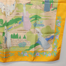 HERMES Carre 90 Scarf ""COSTUMES DES DEPARTEMENTS"" Silk Yellow Auth 174178A-22