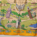 HERMES Carre 90 Scarf ""COSTUMES DES DEPARTEMENTS"" Silk Yellow Auth 174178A-9