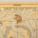 HERMES Carre 90 Scarf ""CASSE NOISETTE"" Silk Yellow Auth 174180A-15