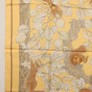 HERMES Carre 90 Scarf ""CASSE NOISETTE"" Silk Yellow Auth 174180A-17