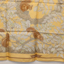 HERMES Carre 90 Scarf ""CASSE NOISETTE"" Silk Yellow Auth 174180A-21