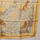 HERMES Carre 90 Scarf ""CASSE NOISETTE"" Silk Yellow Auth 174180A-22