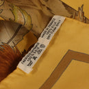 HERMES Carre 90 Scarf ""CASSE NOISETTE"" Silk Yellow Auth 174180A-23