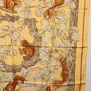 HERMES Carre 90 Scarf ""CASSE NOISETTE"" Silk Yellow Auth 174180A-7