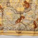 HERMES Carre 90 Scarf ""CASSE NOISETTE"" Silk Yellow Auth 174180A-9