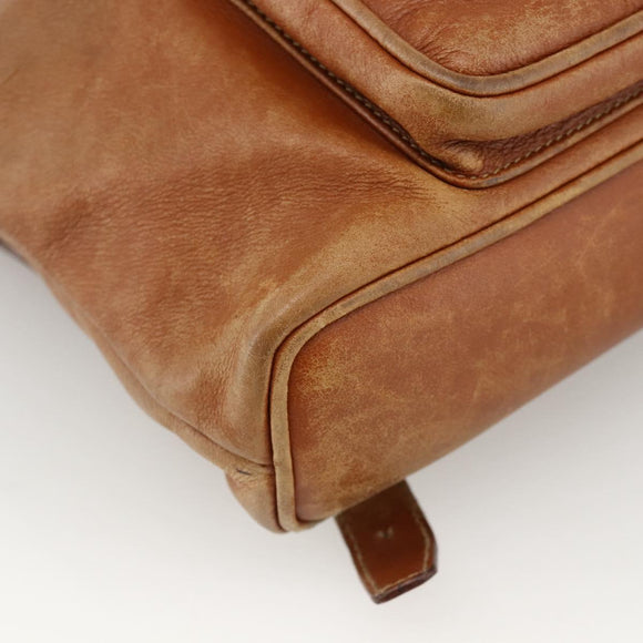GUCCI Bamboo Backpack Leather Brown Gold 003 1956 0030 Auth 174185