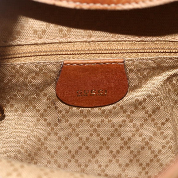 GUCCI Bamboo Backpack Leather Brown Gold 003 1956 0030 Auth 174185