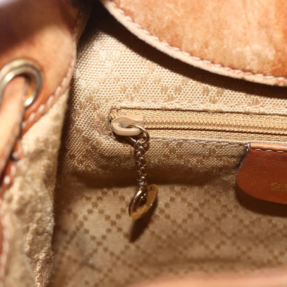 GUCCI Bamboo Backpack Leather Brown Gold 003 1956 0030 Auth 174185