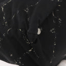 CHANEL Travel Line Hand Bag Nylon Black Silver CC Auth 174187-15