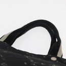 CHANEL Travel Line Hand Bag Nylon Black Silver CC Auth 174187-8