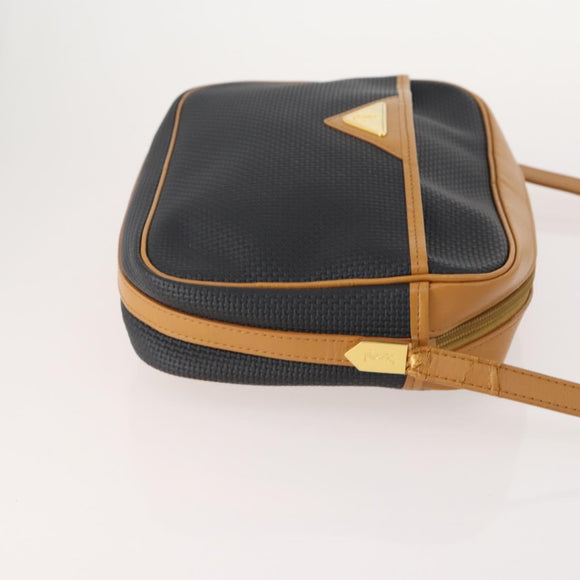SAINT LAURENT Shoulder Bag Leather PVC 3 Set Black Brown Auth 174188