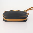 SAINT LAURENT Shoulder Bag Leather PVC 3 Set Black Brown Auth 174188-8