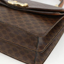 CELINE Macadam Canvas Hand Bag PVC Leather Brown Gold Auth 174191A-10