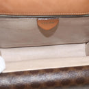 CELINE Macadam Canvas Hand Bag PVC Leather Brown Gold Auth 174191A-16