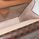CELINE Macadam Canvas Hand Bag PVC Leather Brown Gold Auth 174191A-17