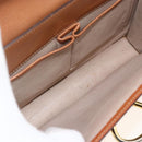 CELINE Macadam Canvas Hand Bag PVC Leather Brown Gold Auth 174191A-21