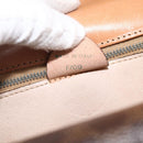 CELINE Macadam Canvas Hand Bag PVC Leather Brown Gold Auth 174191A-23