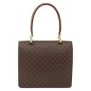 CELINE Macadam Canvas Hand Bag PVC Leather Brown Gold Auth 174191A-3