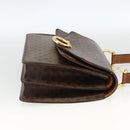CELINE Macadam Canvas Hand Bag PVC Leather Brown Gold Auth 174191A-5