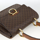 CELINE Macadam Canvas Hand Bag PVC Leather Brown Gold Auth 174191A-6