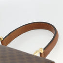 CELINE Macadam Canvas Hand Bag PVC Leather Brown Gold Auth 174191A-8