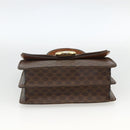 CELINE Macadam Canvas Hand Bag PVC Leather Brown Gold Auth 174191A-9