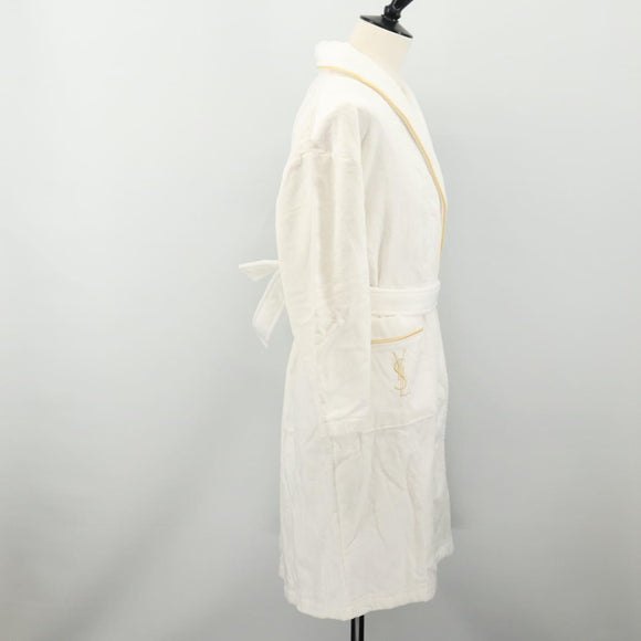 SAINT LAURENT Bathrobe Cotton 2 Set White Auth 174196A