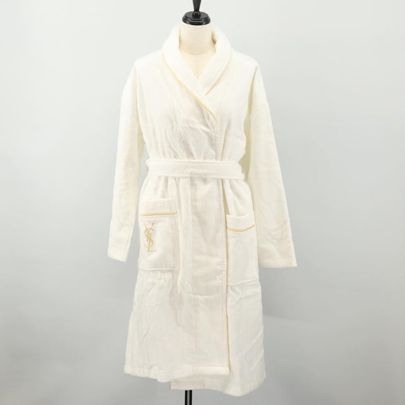 SAINT LAURENT Bathrobe Cotton 2 Set White Auth 174196A